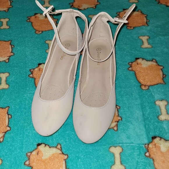 Nude Ankle Flats (Small Heel) - Picture 2 of 4